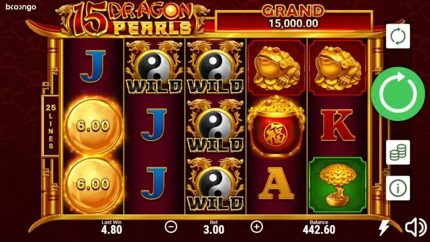 15 Dragon Pearls slot screenshot 2