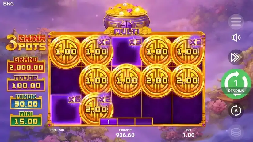 3 China Pots slot screenshot 