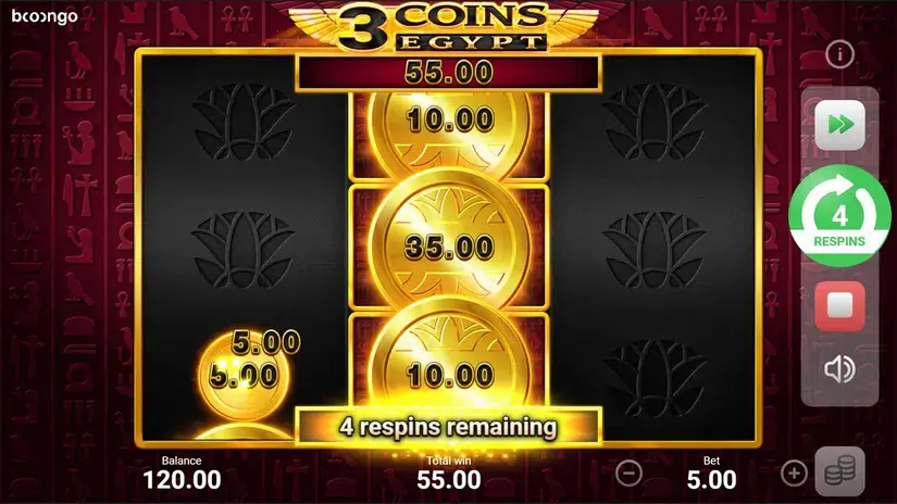 3 Coins: Egypt slot screenshot 3