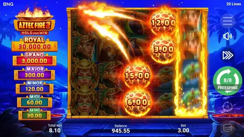 Aztec Fire 2 slot screenshot 4
