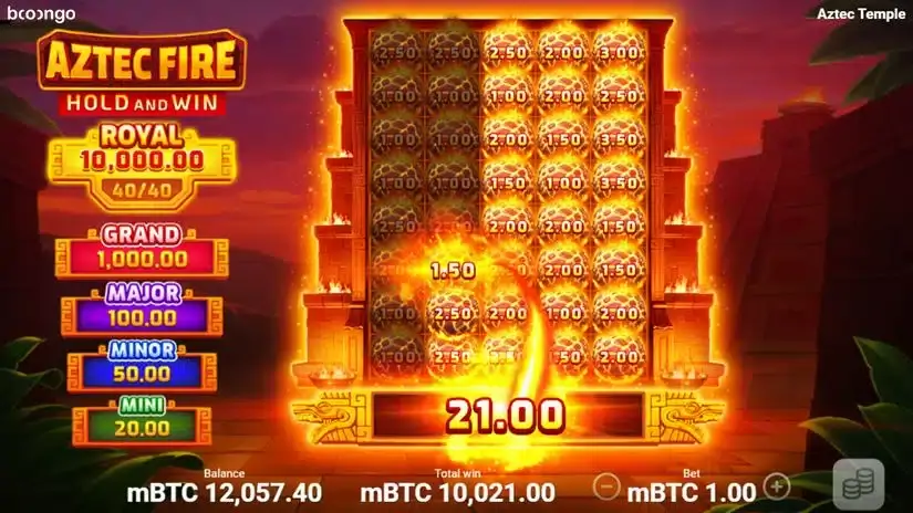 Aztec Fire: Hold and Win slot screenshot 3