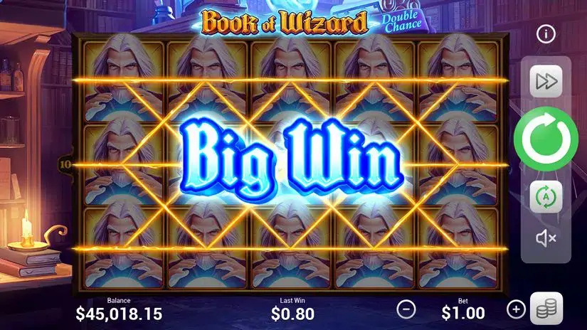 Book of Wizard Double Chance slot screenshot 4