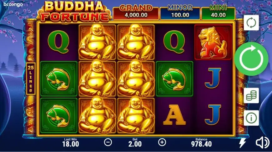 Buddha Fortune slot screenshot 2