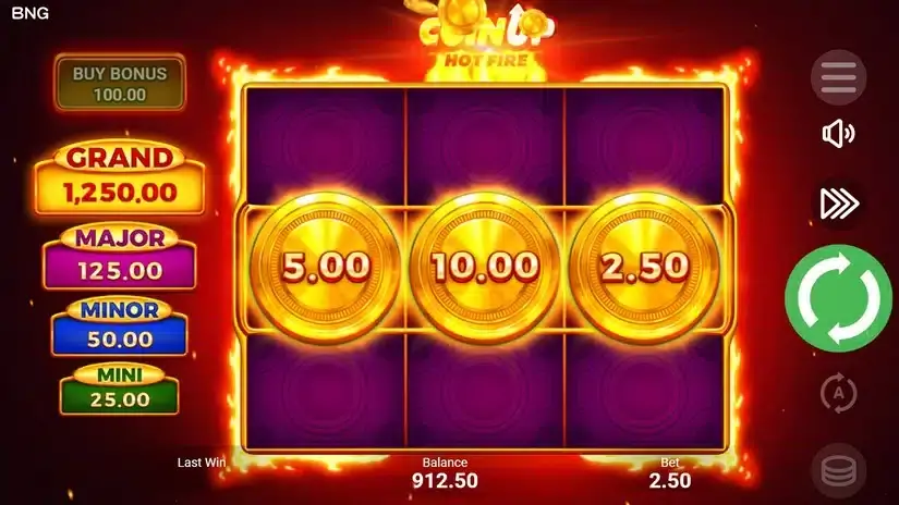 Coin UP Hot Fire slot screenshot 3