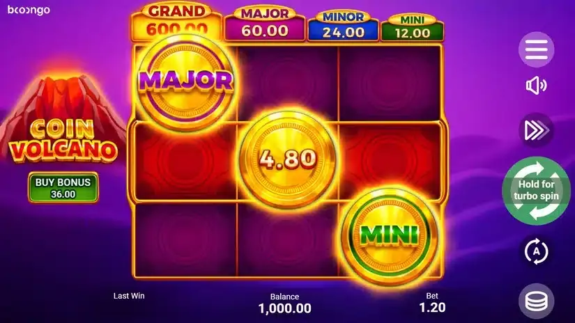 Coin Volcano slot screenshot 