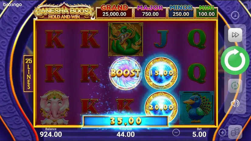Ganesha Boost Hold and Win slot screenshot 2