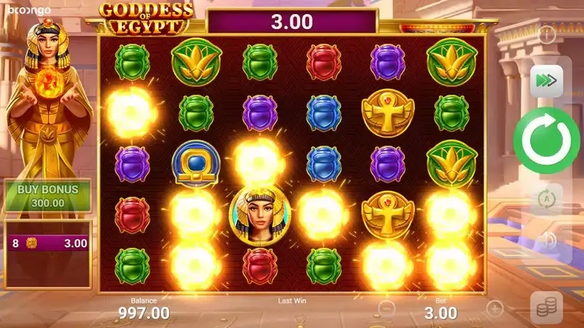 Goddess of Egypt slot screenshot 2