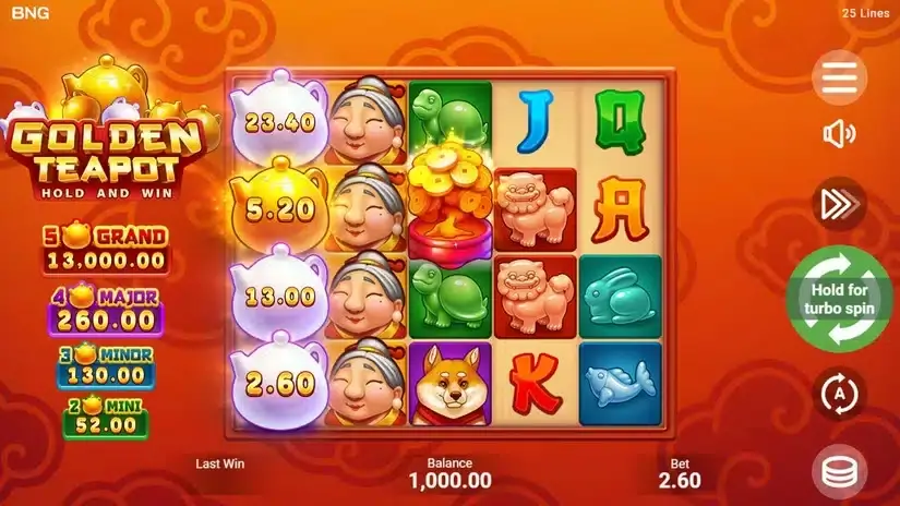 Golden Teapot slot screenshot