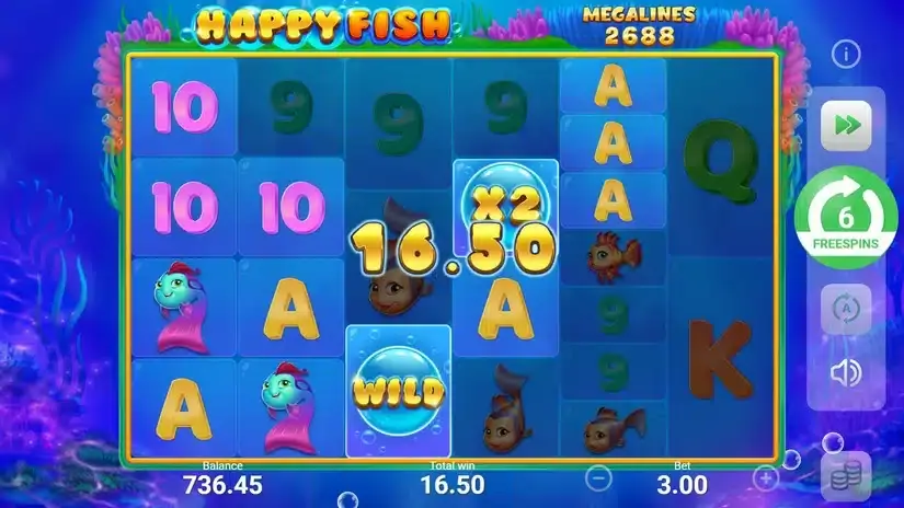 Happy Fish slot screenshot 4