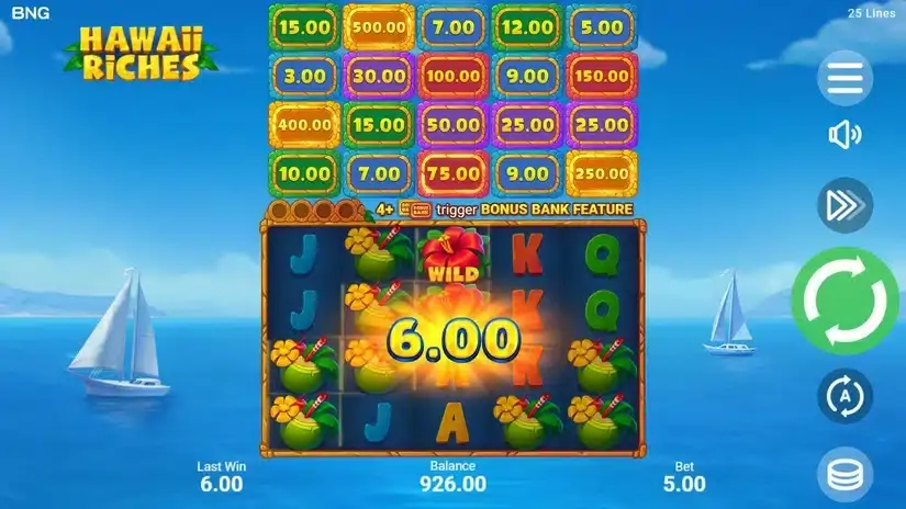 Hawaii Riches slot screenshot 2