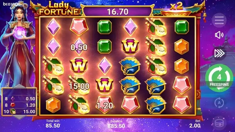 Lady Fortune slot screenshot 5