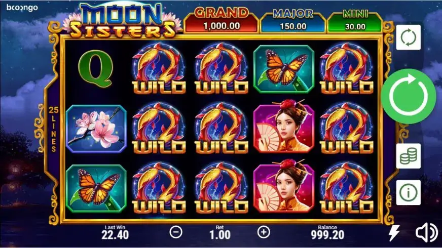 Moon Sisters slot screenshot 2