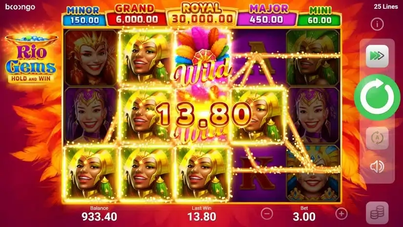 Rio Gems slot screenshot 4