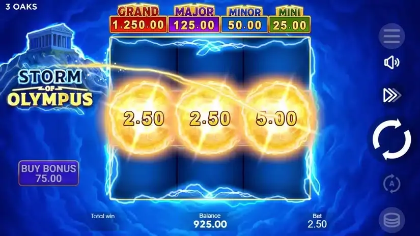 Storm of Olympus slot screenshot 2