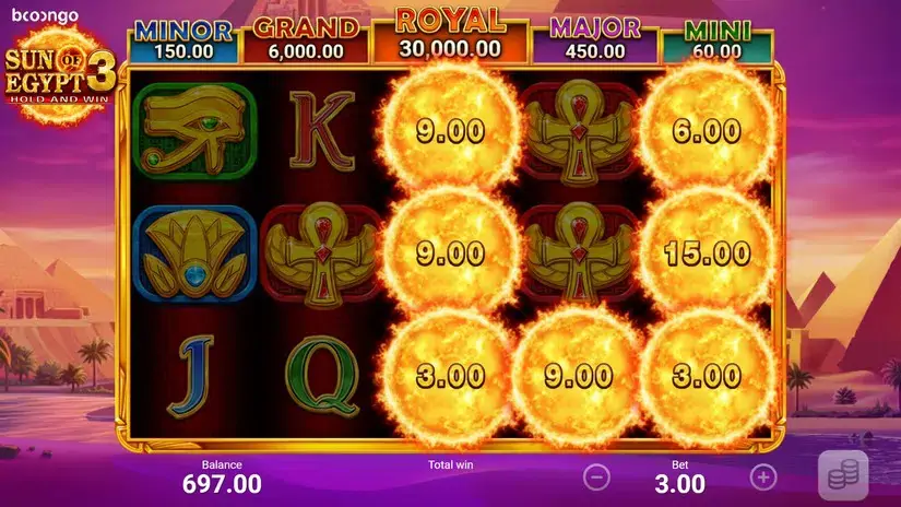 Sun of Egypt 3 slot screenshot 3