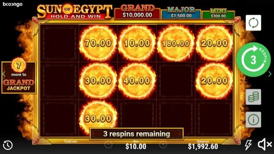 Sun Of Egypt slot screenshot 3