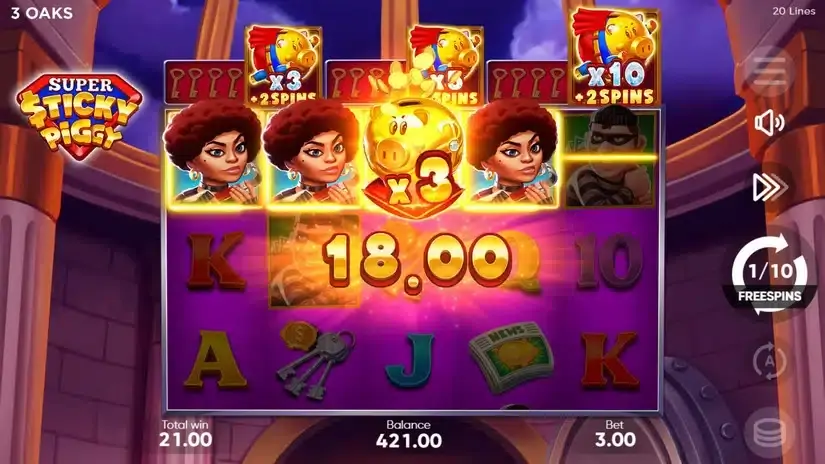 Super Sticky Piggy slot screenshot 4