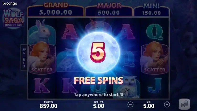 Wolf Saga slot screenshot 3