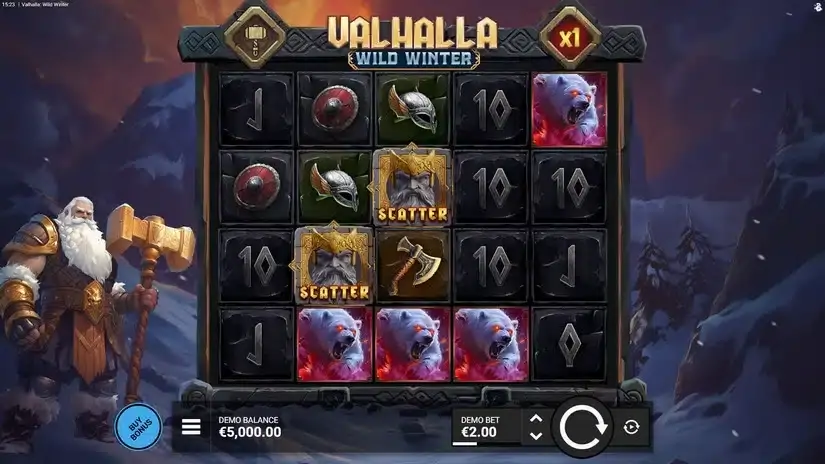 Valhalla Wild Winter slot screenshot 1