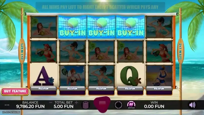 Beach Tennis slot screenshot 2