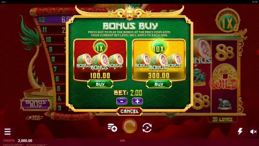 12 Fortune Dragons slot screenshot 1