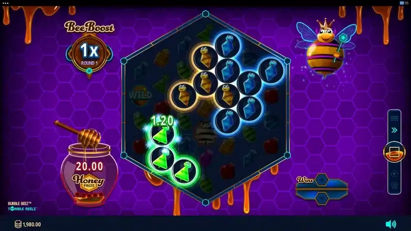Bubble Beez slot screenshot 2