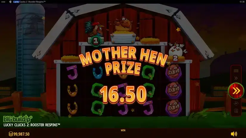 Lucky Clucks 2 Rooster Respins slot screenshot 4