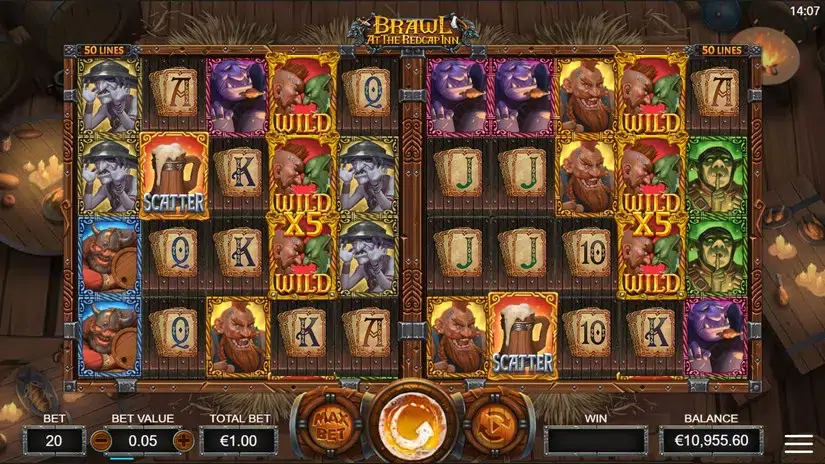 Brawl At The Red Cap Inn slot screenshot 5