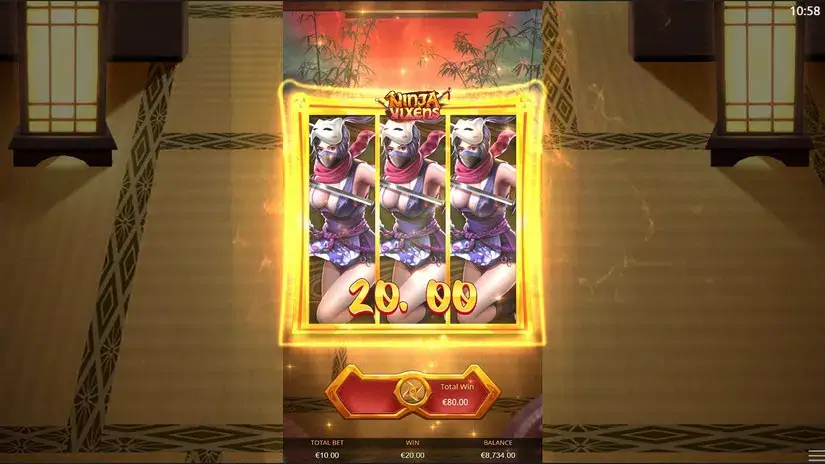 Ninja Vixens slot screenshot 8