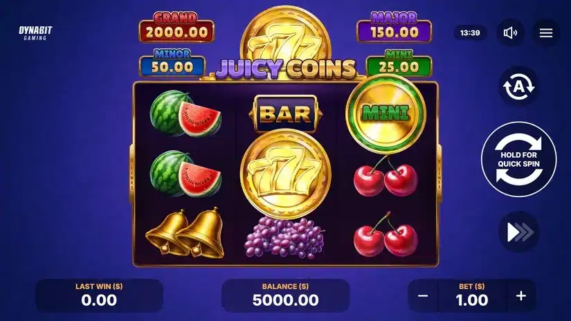 Juicy Coins: Hold and Win slot screenshot 