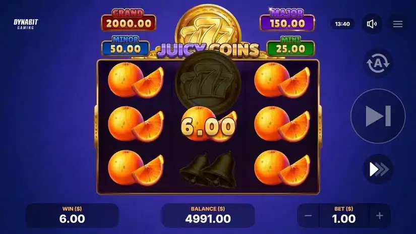 Juicy Coins: Hold and Win slot screenshot 