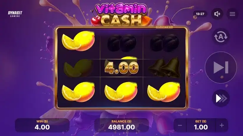 Vitamin Cash slot screenshot 4