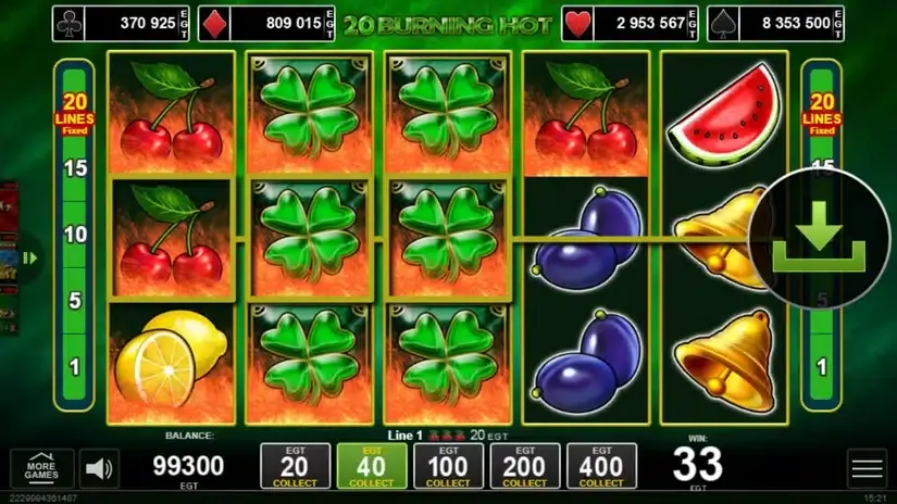 20 Burning Hot slot screenshot 4