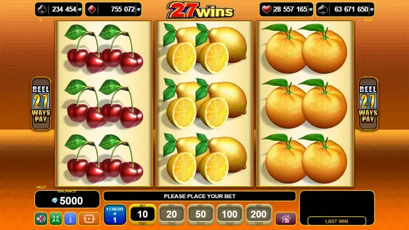 27 Wins slot screenshot 1