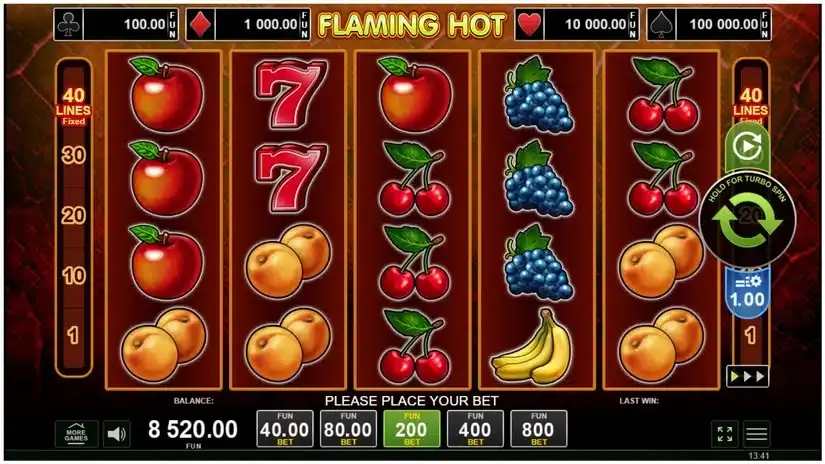 Flaming Hot slot screenshot