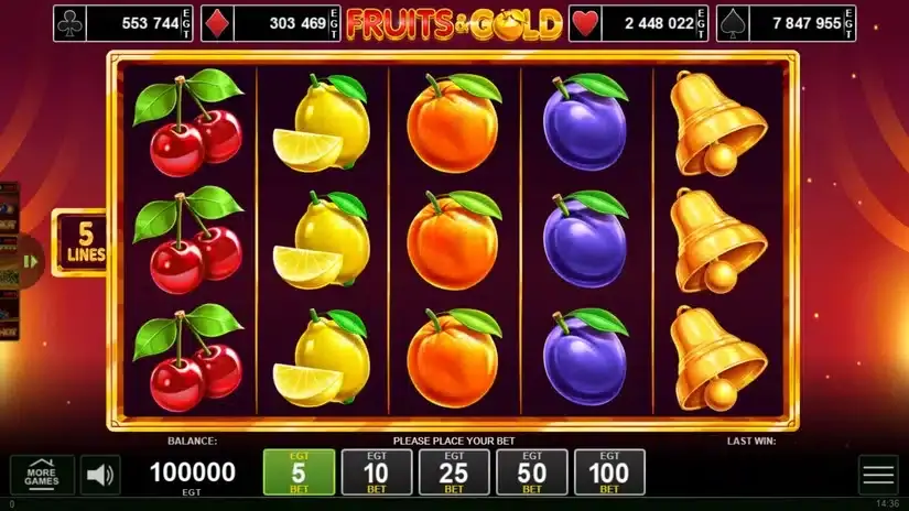 Fruits & Gold slot screenshot 1