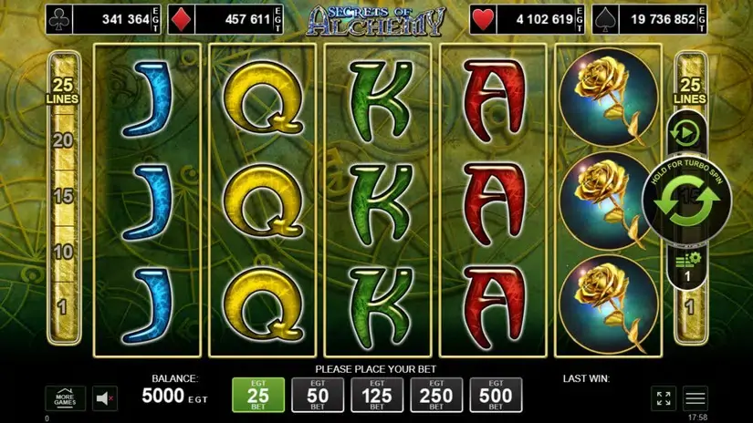 Secrets of Alchemy slot screenshot 1