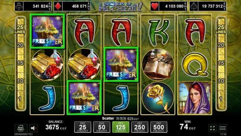 Secrets of Alchemy slot screenshot 2