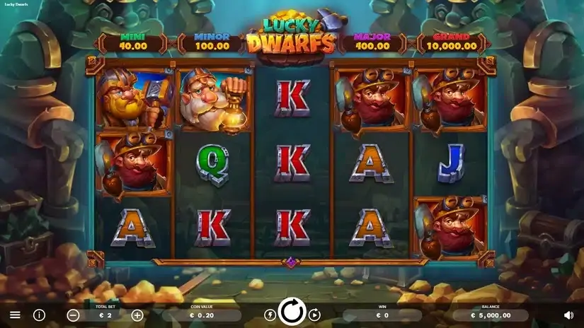 Lucky Dwarfs slot screenshot 