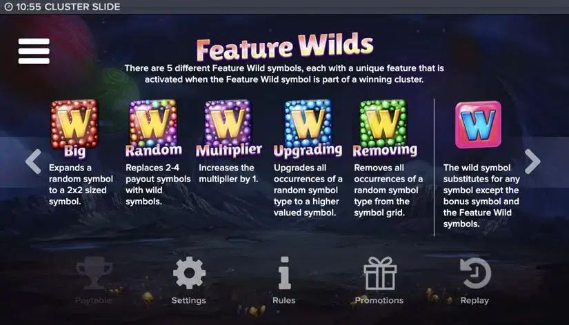 Cluster Slide slot screenshot 6