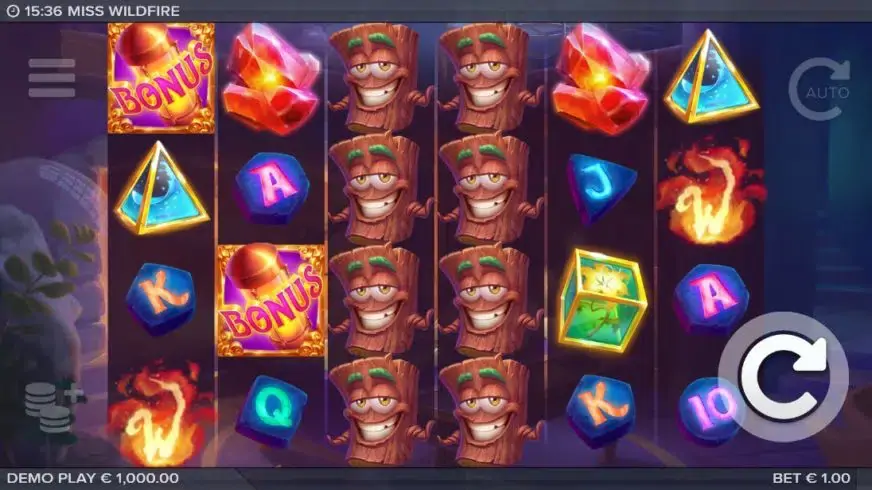 Miss Wildfire slot screenshot 