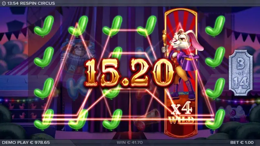 Respin Circus slot screenshot 7