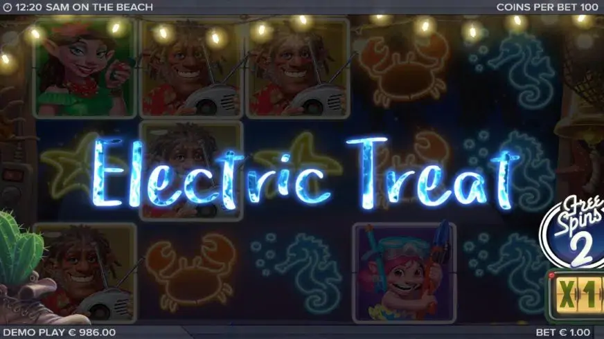 Sam on the Beach slot screenshot 4