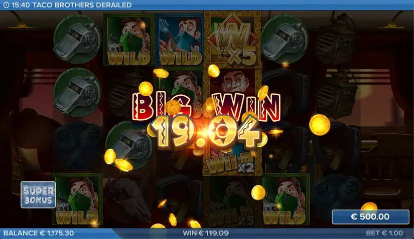 Taco Brothers Derailed slot screenshot 4