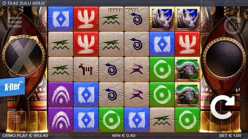Zulu Gold slot screenshot 3