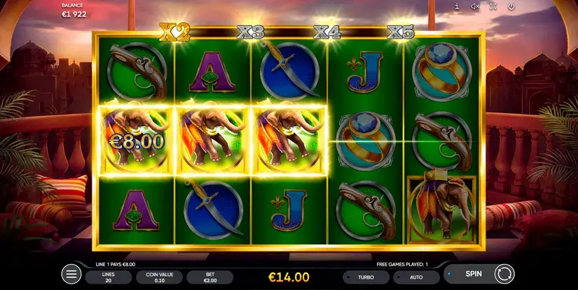 Akbar & Birbal slot screenshot 2