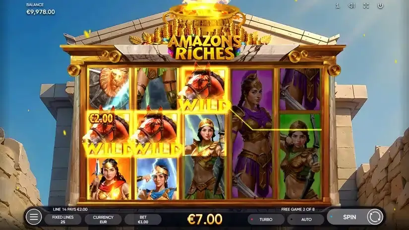 Amazons Riches slot screenshot 