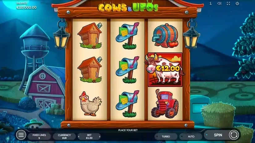 Cows & UFOs slot screenshot 1