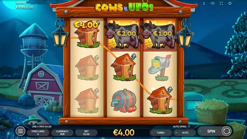 Cows & UFOs slot screenshot 3
