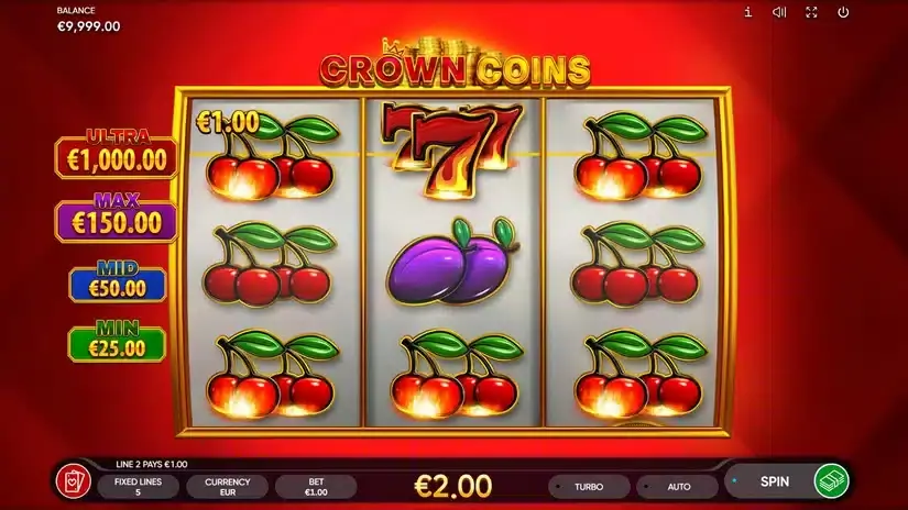 Crown Coins slot screenshot 2